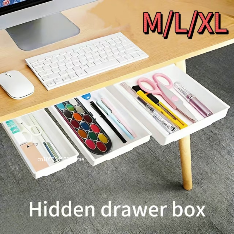 Desk Drawer Small - Caixa de Armazenamento Adesiva Branca para