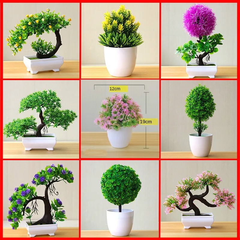 Home Office Simulator - Planta Artificial Pequena em Vaso, Bonsai
