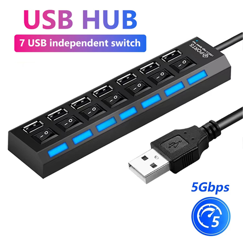 Home Office Laptop - Hub USB 2.0 de 7 portas