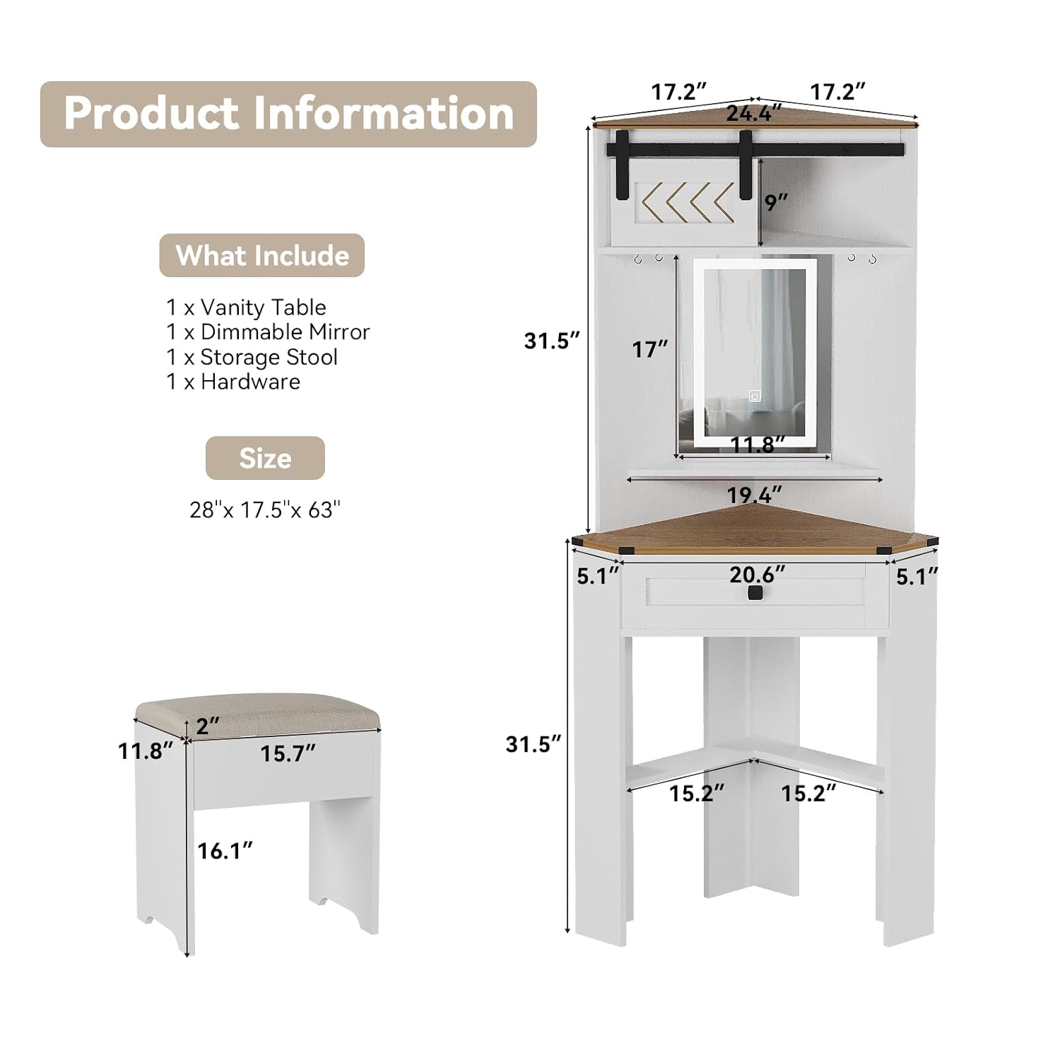 Conjunto de Mesa de Maquiagem  - Desk Drawer Small avaliação e preço