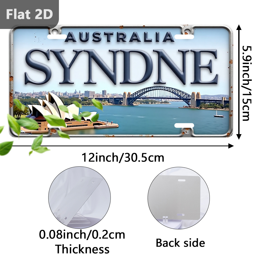 Placa de Metal Vintage Durável - Home Office Australia avaliação e preço