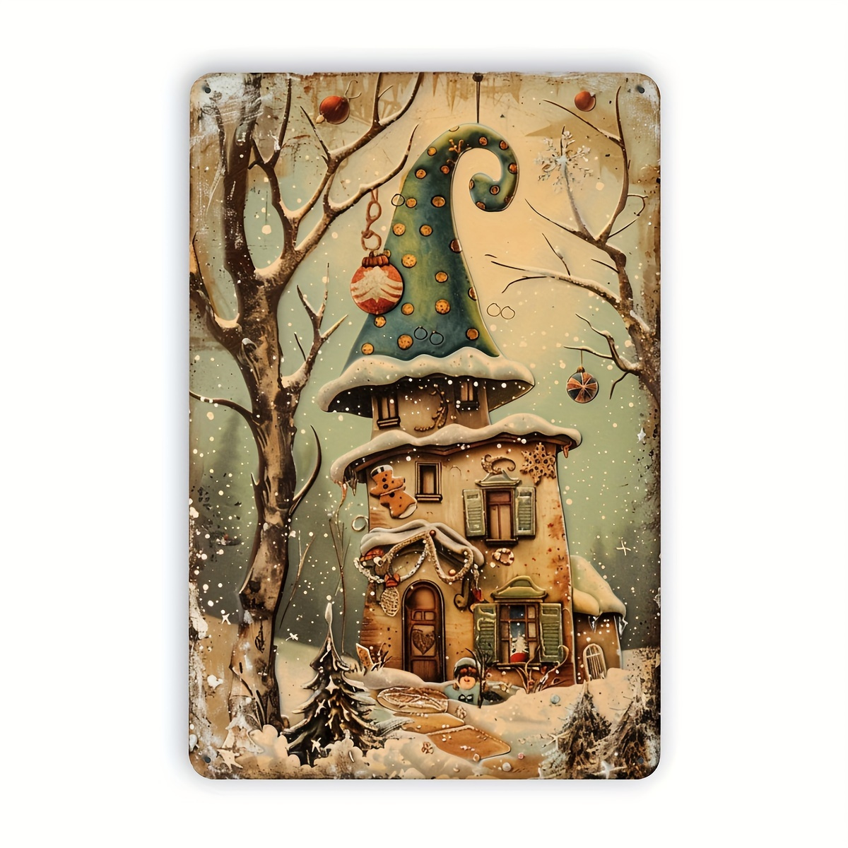 Placa de Metal Vintage de Nata - Home Office And Library avaliação e preço