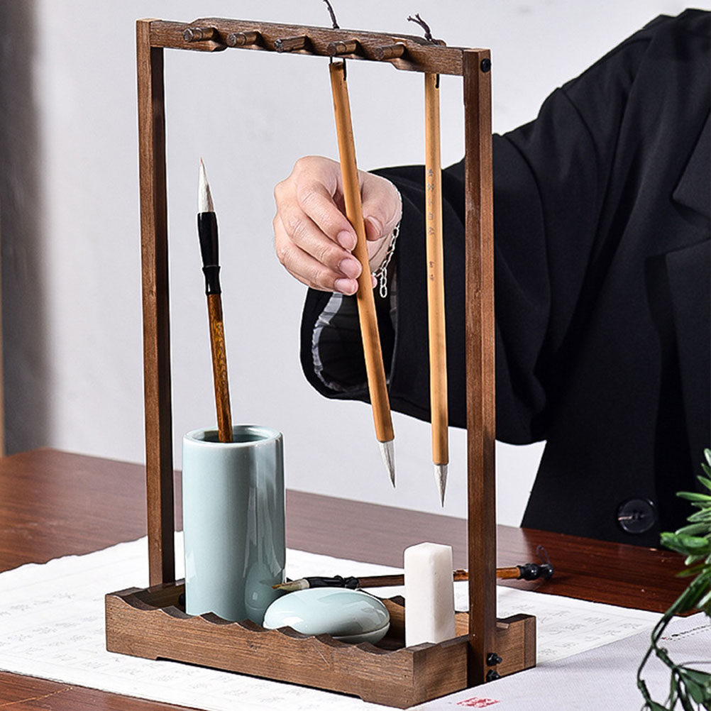 Suporte de Pincéis de Bambu de - Desktop Organizer Bamboo avaliação e preço