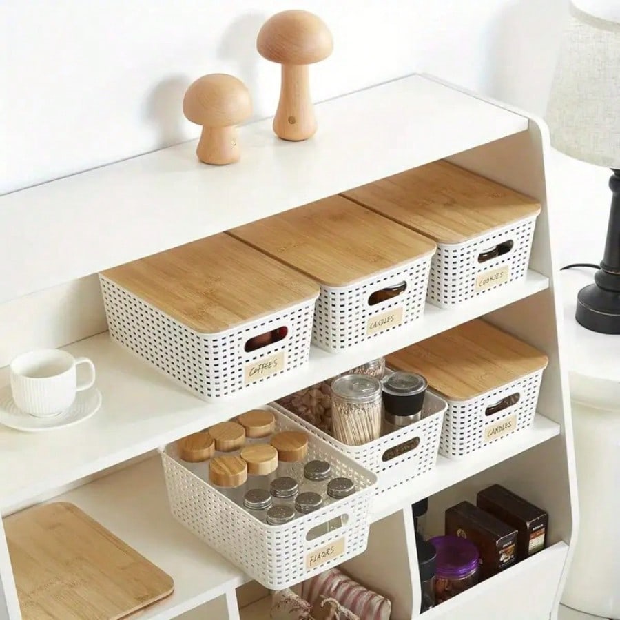 Conjunto de 6 Caixas de Armaze - Desktop Organizer Bamboo avaliação e preço