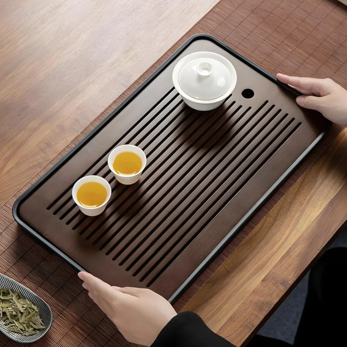 Mesa de chá de bambu destacáve - Desktop Organizer Bamboo avaliação e preço