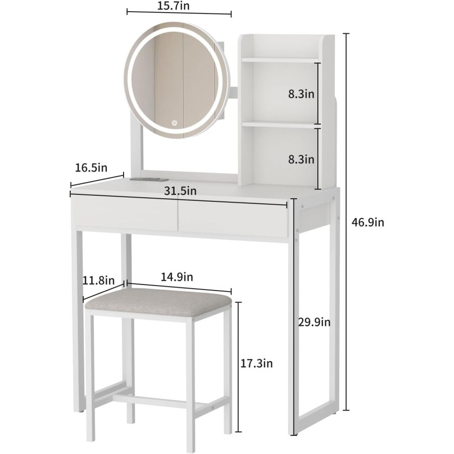 Penteadeira Pequena com Espelh - Desk Drawer Small avaliação e preço
