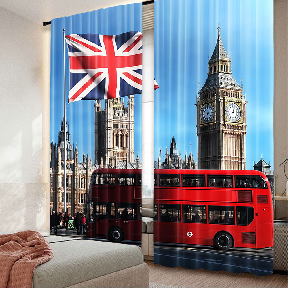 2 pçs big ben londres rua pano - Home Office Of London avaliação e preço