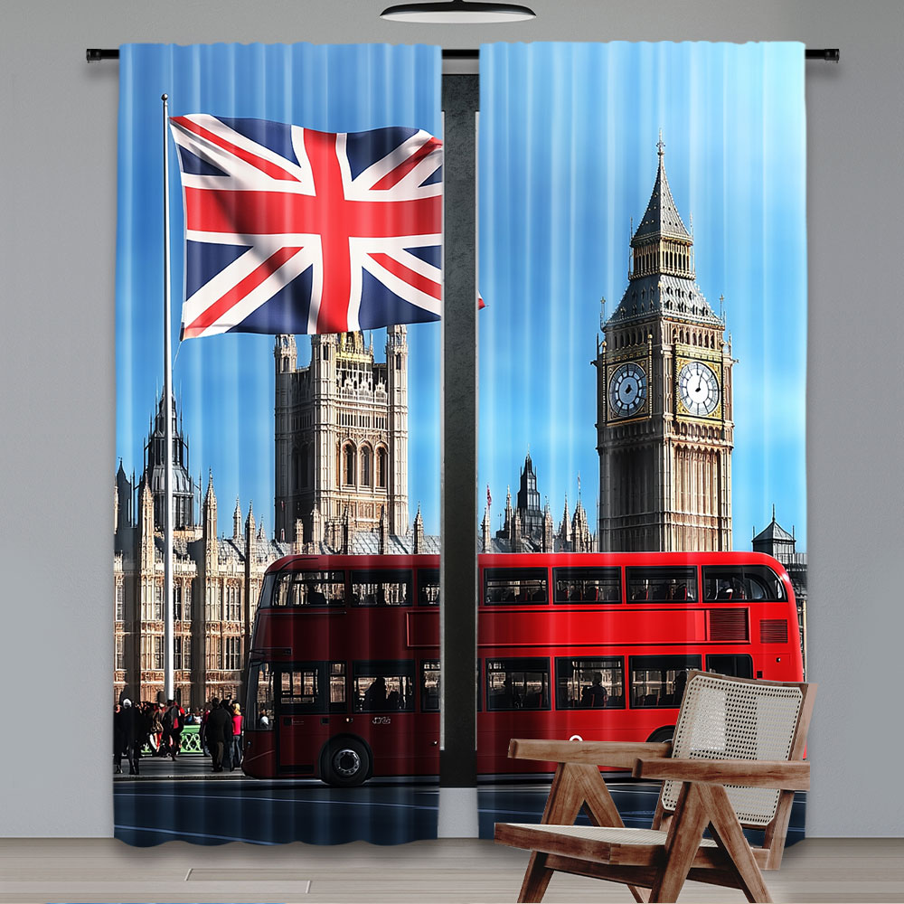 2 pçs big ben londres rua pano - Home Office Of London avaliação e preço