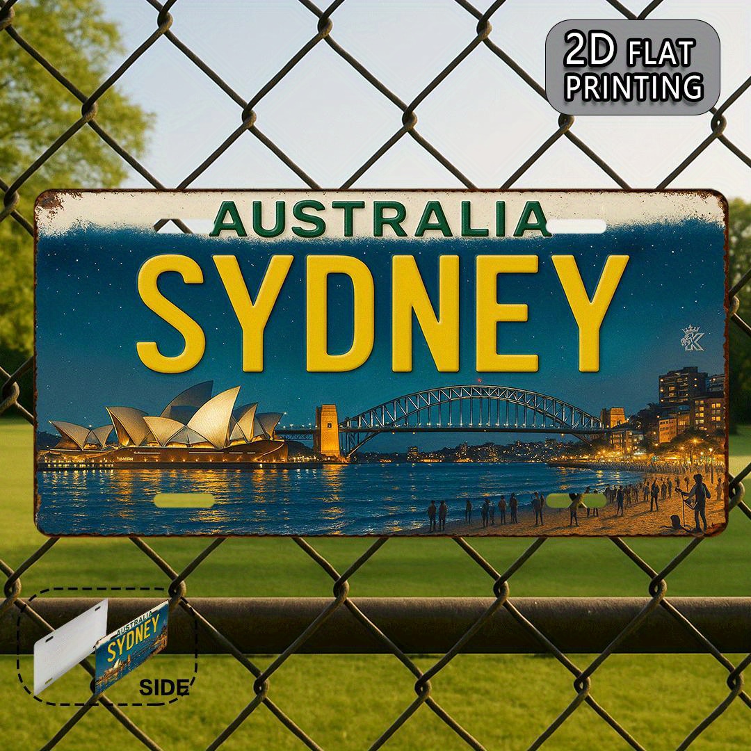 Placa de Metal Vintage da Aust - Home Office Australia avaliação e preço