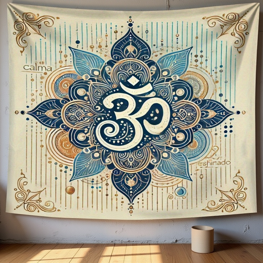 1pc mandala e símbolo om impre - Home Office Backdrop avaliação e preço