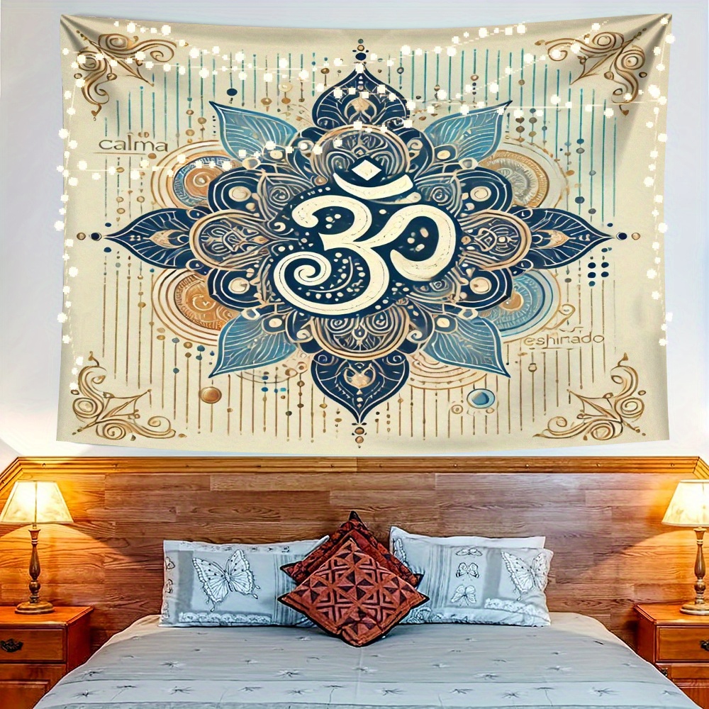 1pc mandala e símbolo om impre - Home Office Backdrop avaliação e preço