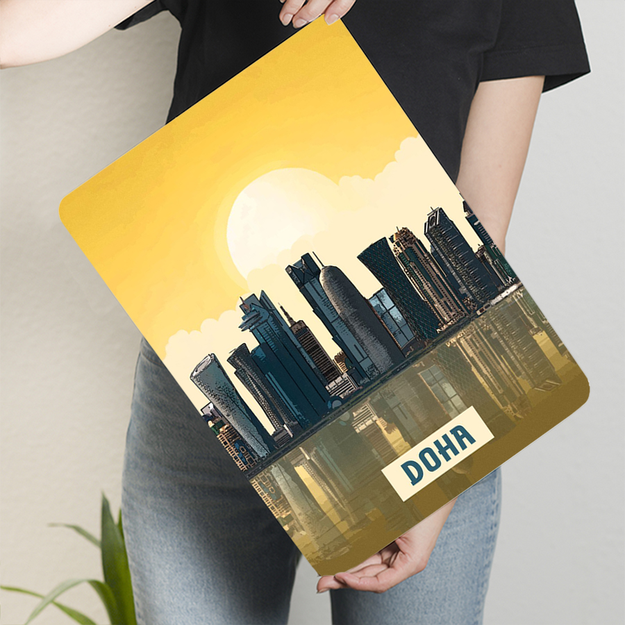 Doha Skyline Metal Wall Art Qa - Home Office Qatar avaliação e preço