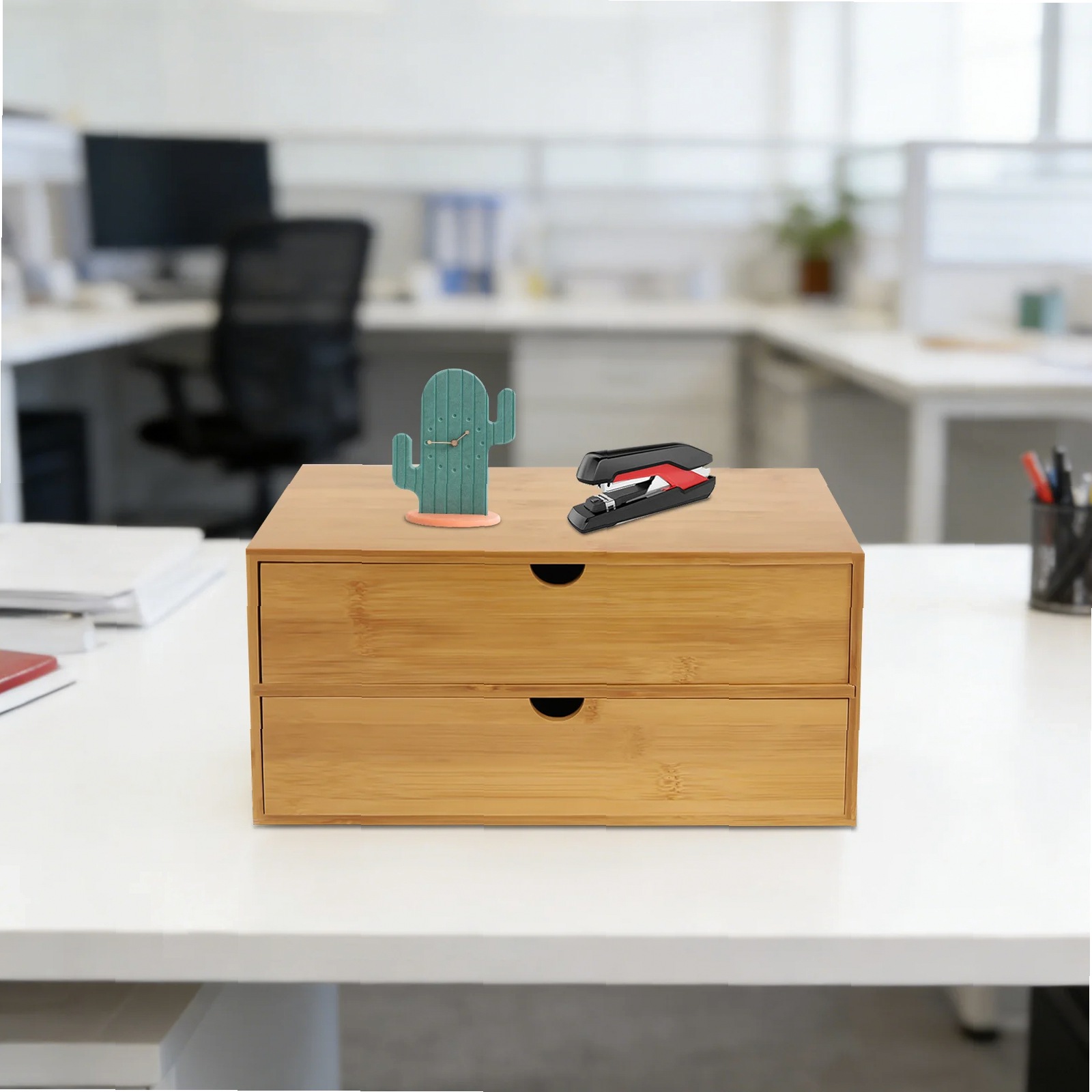 Organizador de Mesa, Caixa de  - Desktop Organizer Bamboo avaliação e preço
